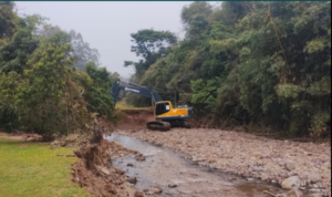 Novo Cabrais inicia limpeza do Arroio Barriga para reduzir riscos de enchentes.